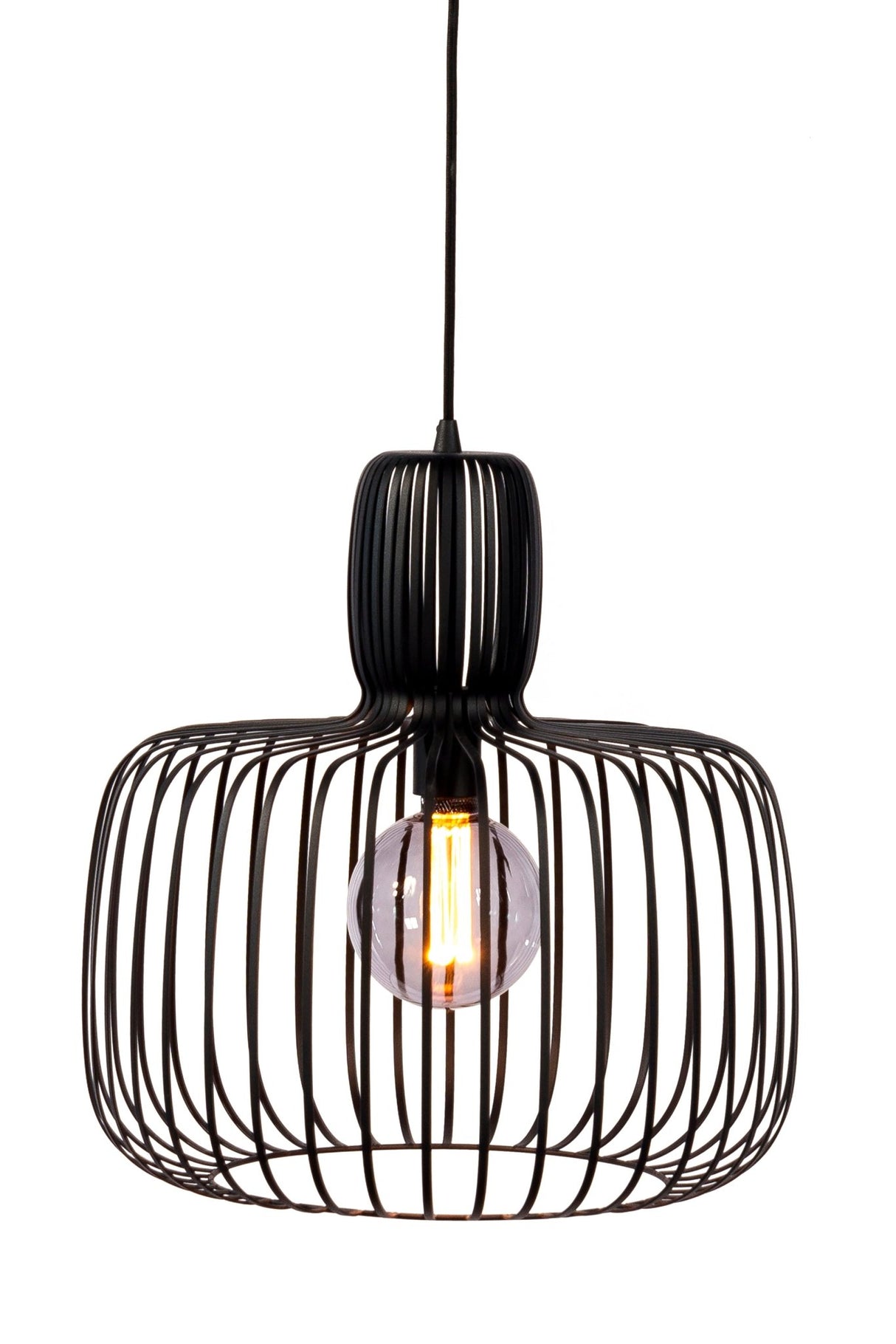 Suspension industrielle Ursul Noir Métal 1 lumière Ø55 cm