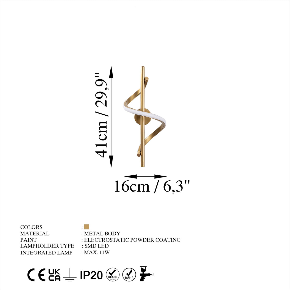 Applique Murale Or Métal Opulent