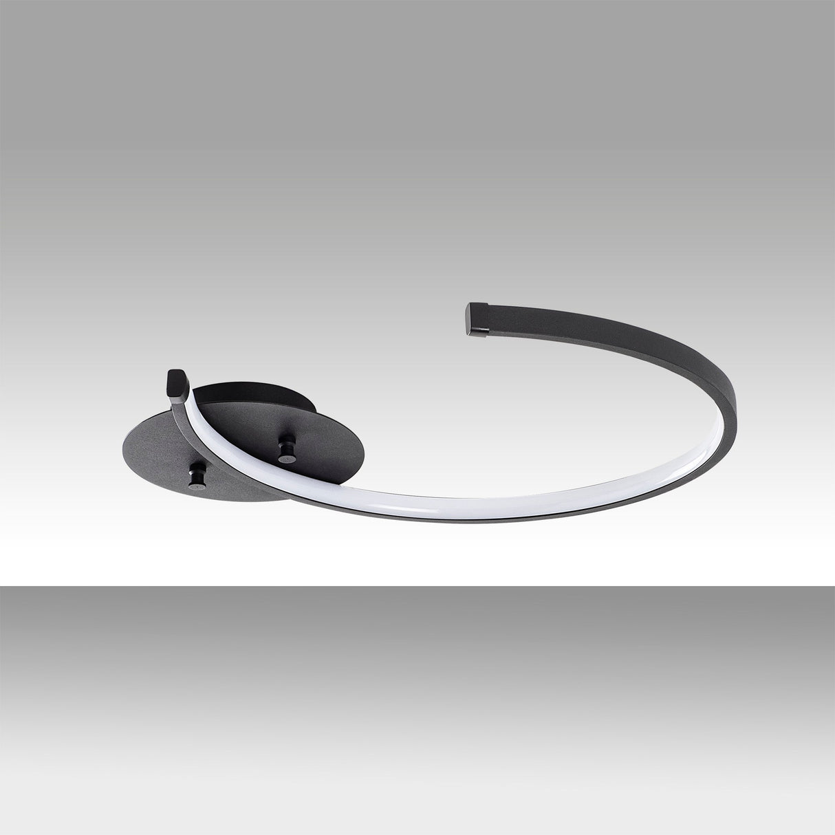 Lampe de plafond noire en métal Lunaris