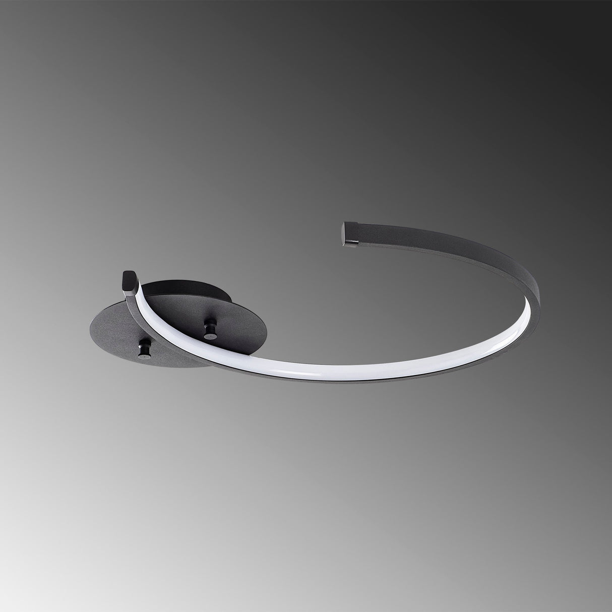 Lampe de plafond noire en métal Lunaris