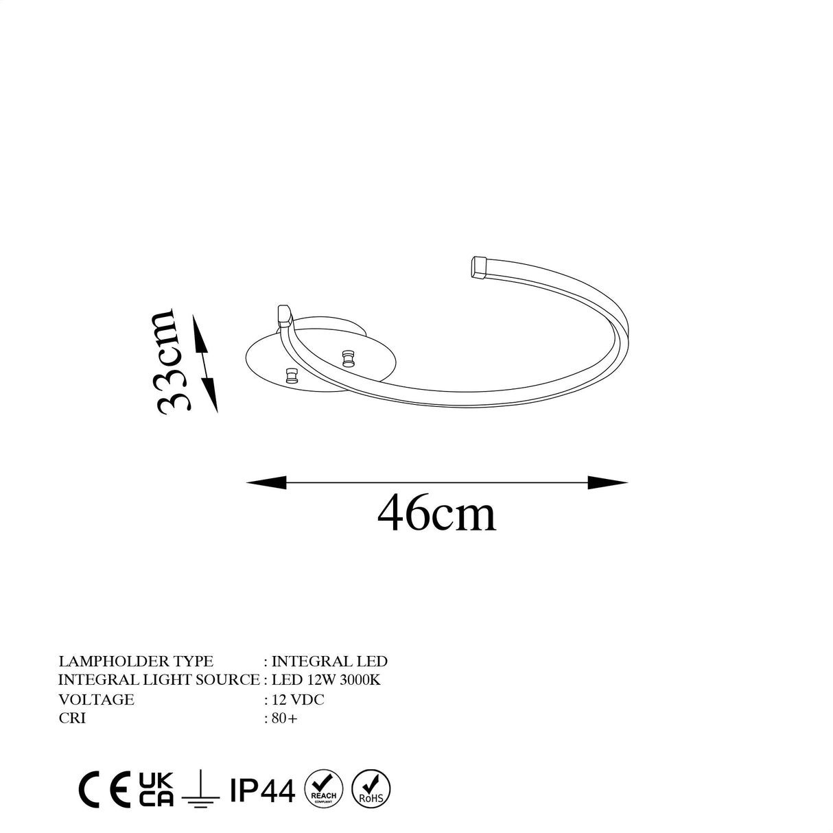 Lampe de plafond noire en métal Lunaris