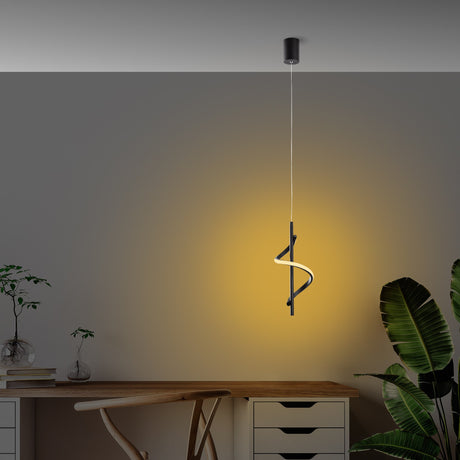 Suspension Noire Métal Opulente