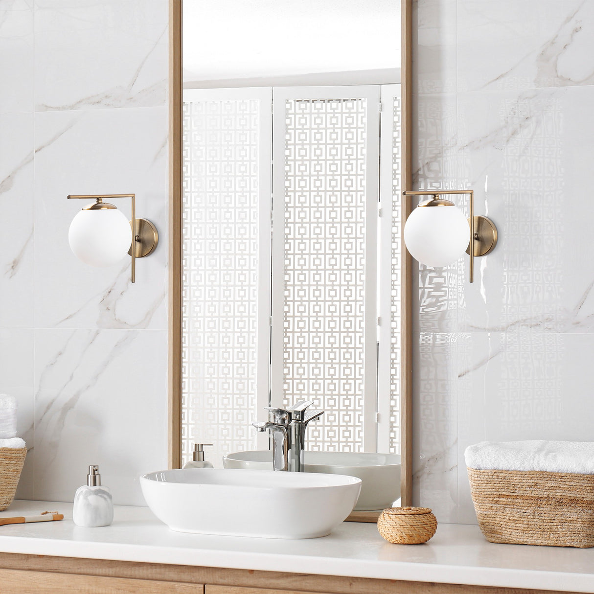 Applique 1 lumière en métal couleur cuivre Port