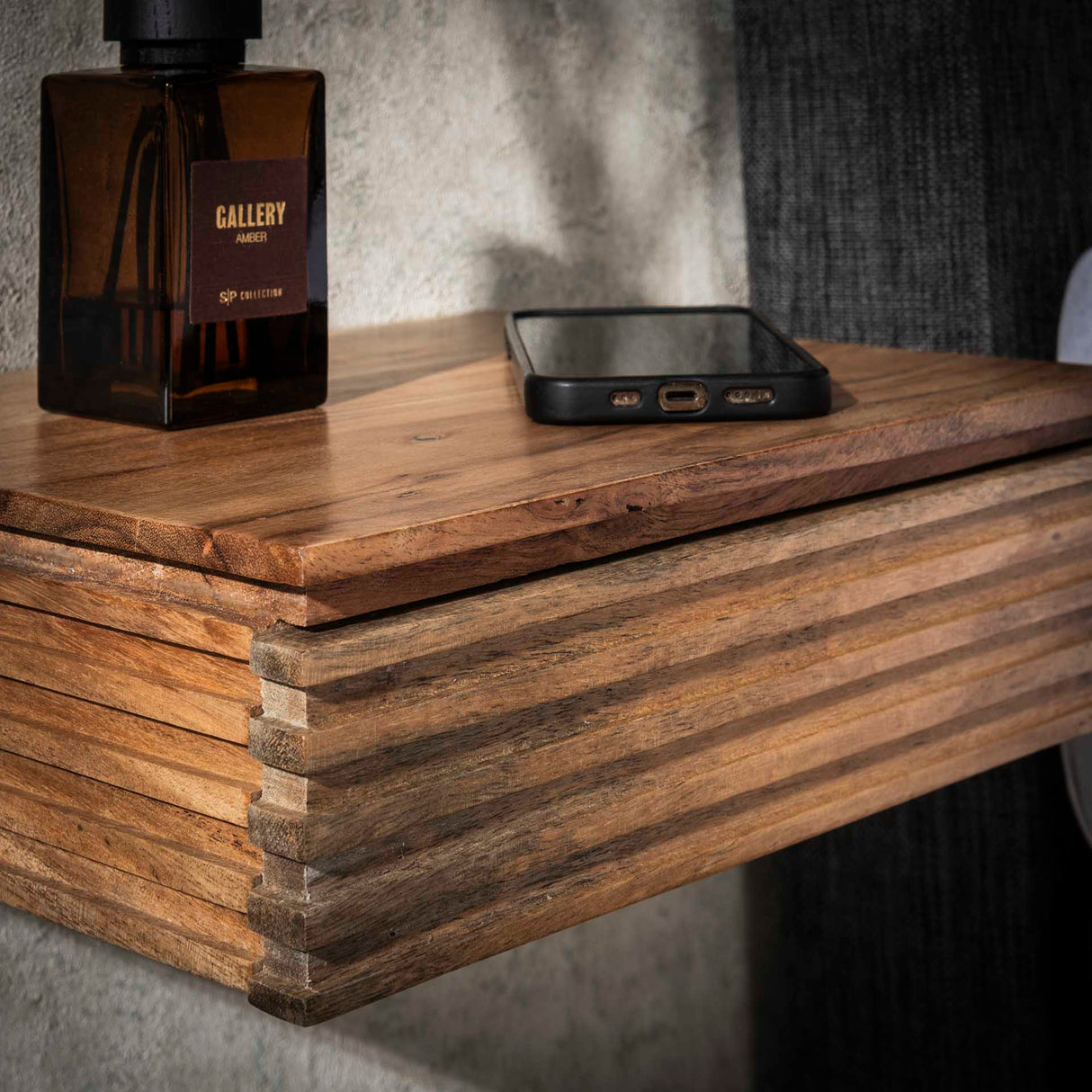 Avela XS Table de nuit 1 tiroir en acacia massif ensemble de 2