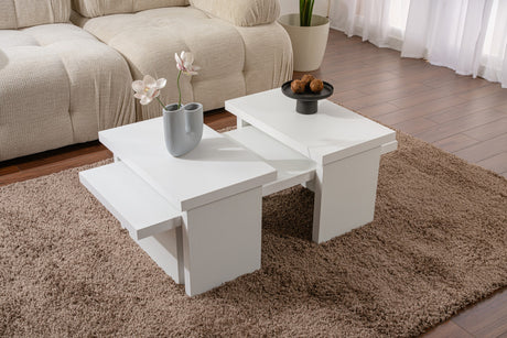 Table basse blanche en mélamine Rebellion