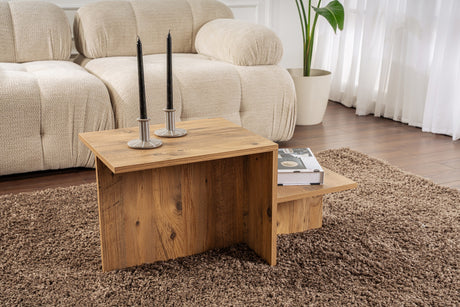 Table basse Naturel Aspect Pin Mélamine Eterna