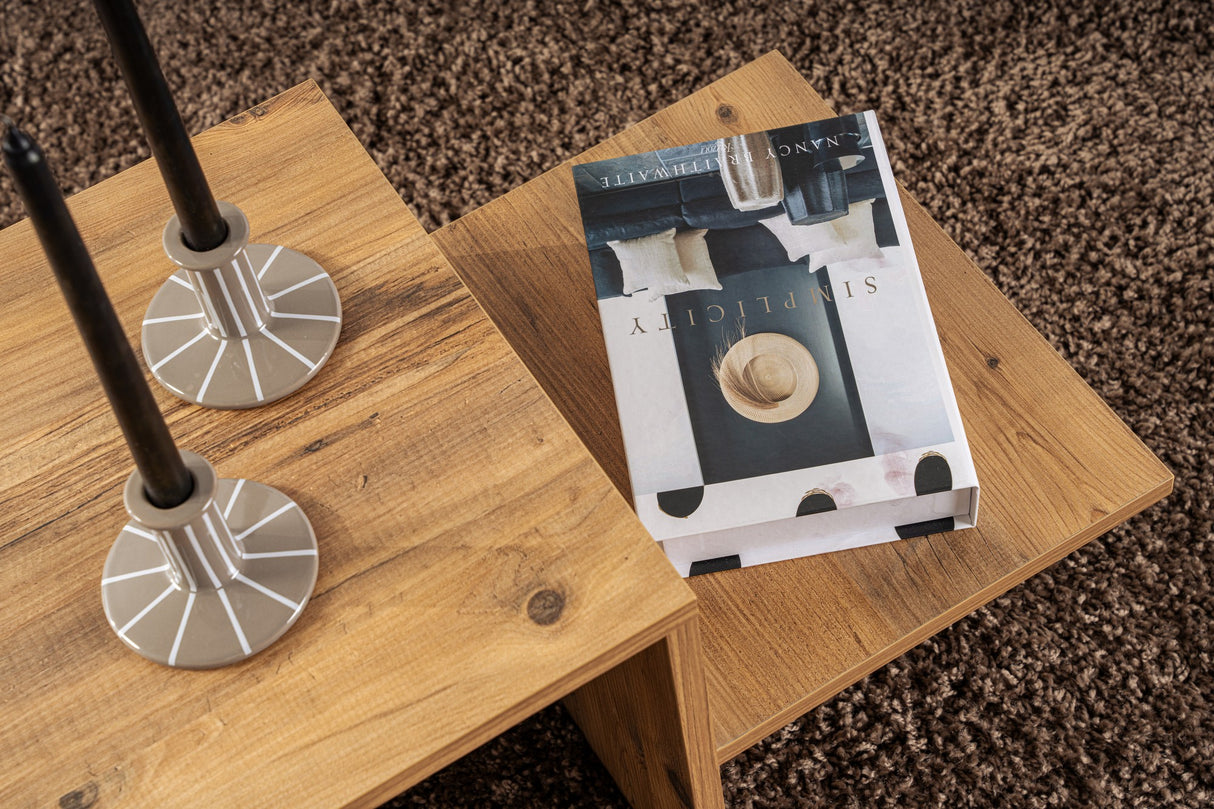 Table basse Naturel Aspect Pin Mélamine Eterna