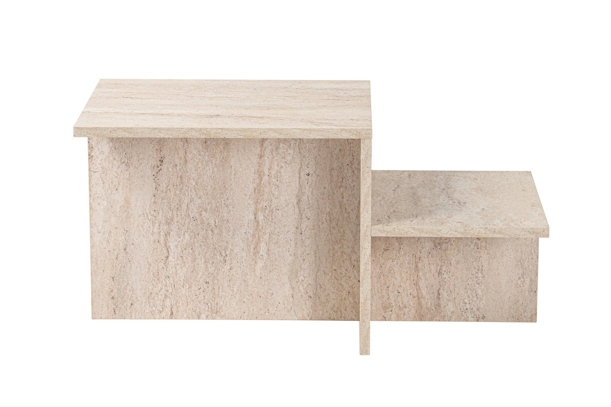 Salontafels - Salontafel travertin melamine Eterna 80 x 40 cm - Dimehouse