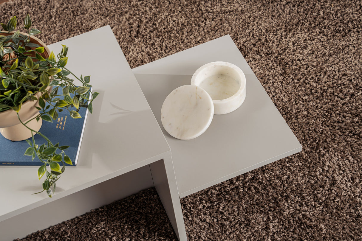 Table basse Grise Mélamine Eterna