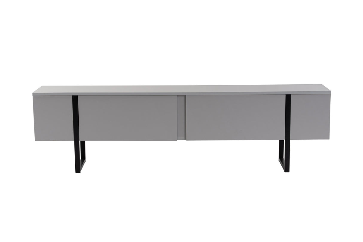 Meuble TV Gris Mélamine Cadre Doré Blitz 50x180x29,5 cm