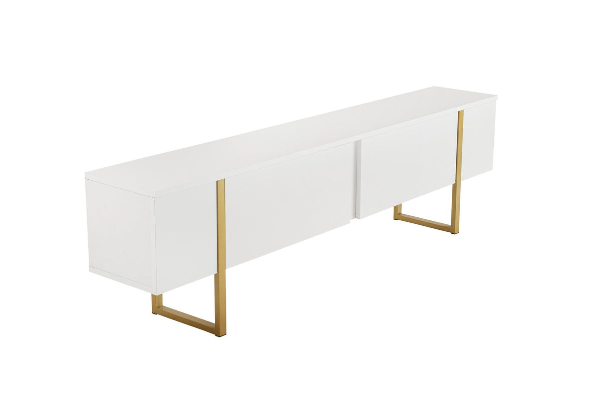 Meuble TV blanc en mélamine Blitz 50x180x29,5 cm