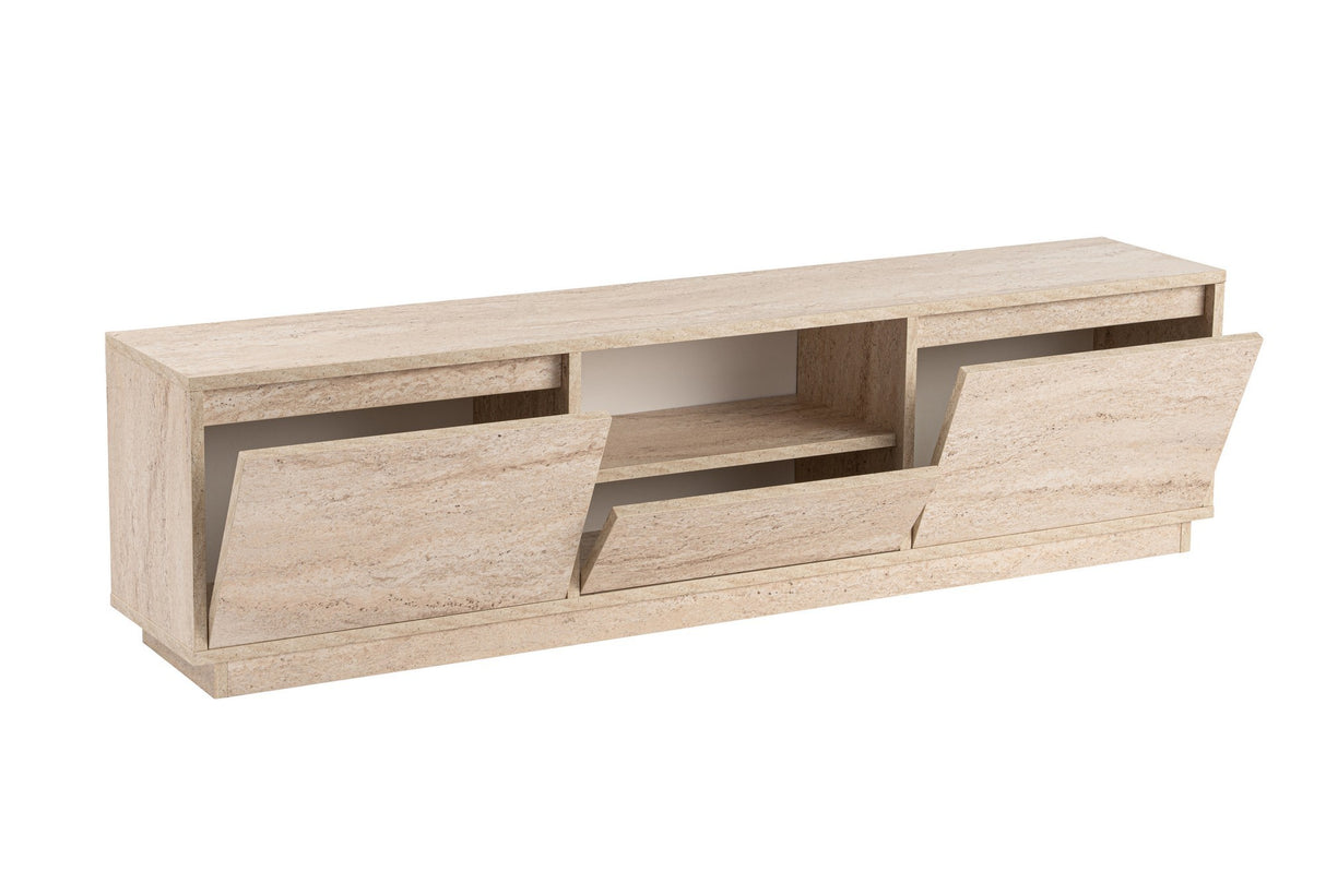 Meuble TV Beige en Mélamine Flare 42x160x29,5 cm