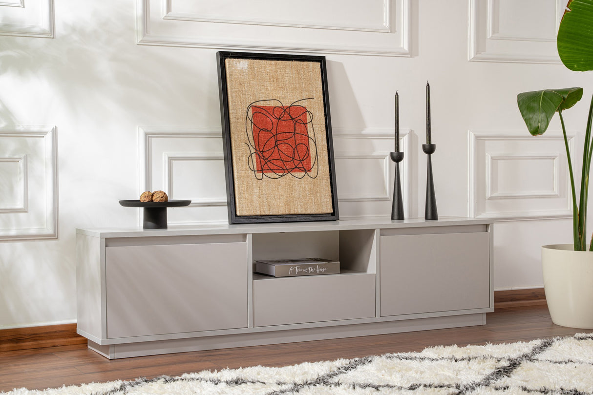 Meuble TV Grise Mélamine Flare 42x160x29,5 cm