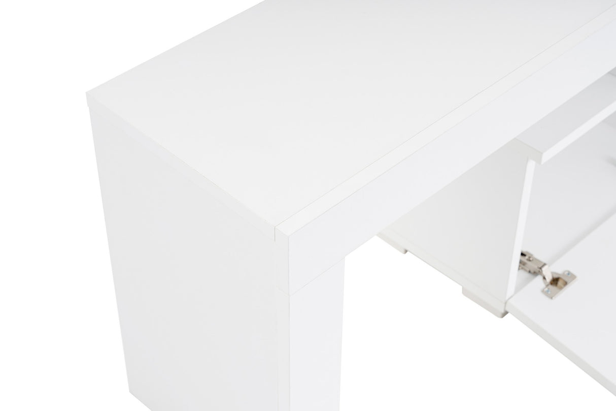 Meuble TV blanc en mélamine Vertex 50x180x31,3 cm