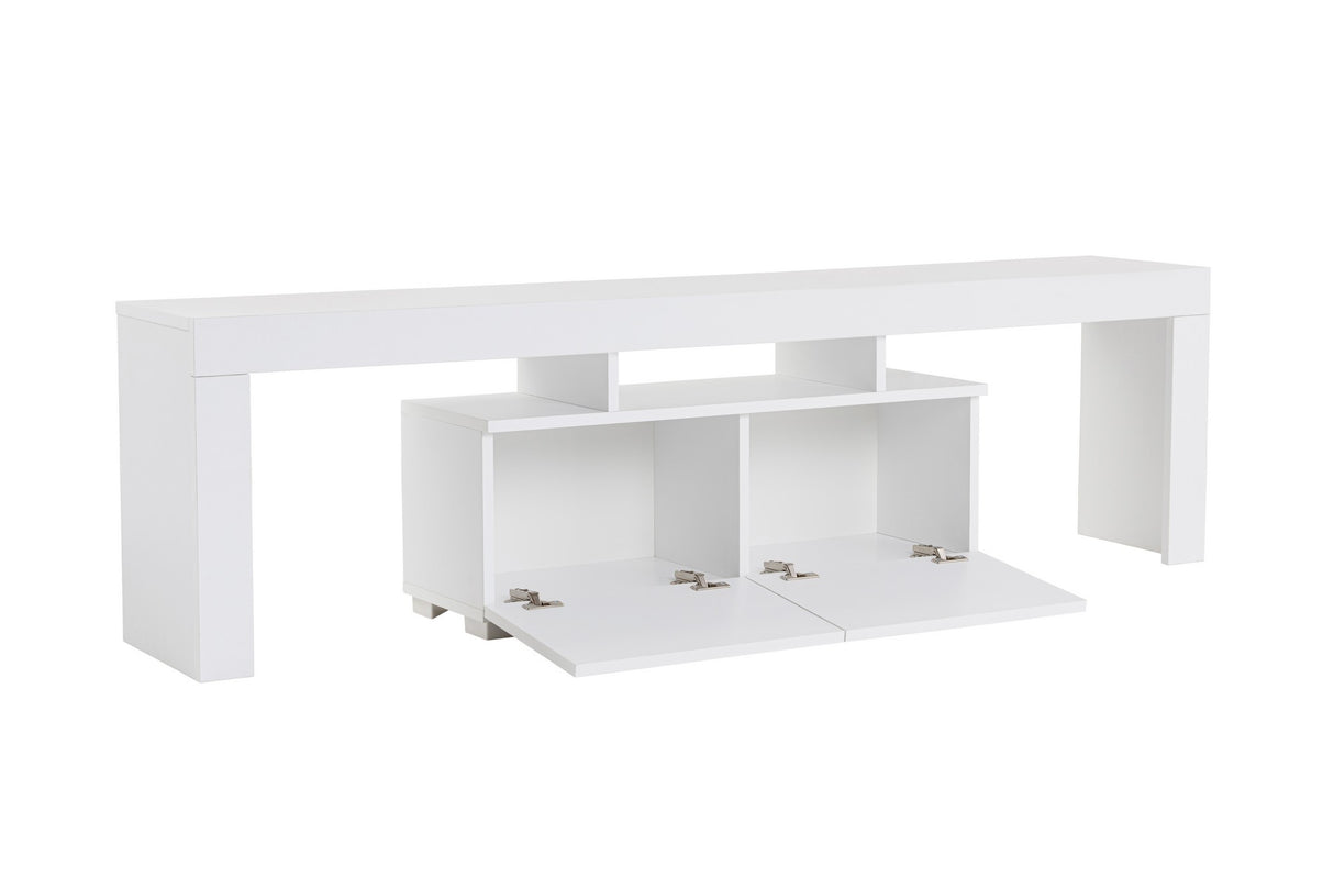 Meuble TV blanc en mélamine Vertex 50x180x31,3 cm