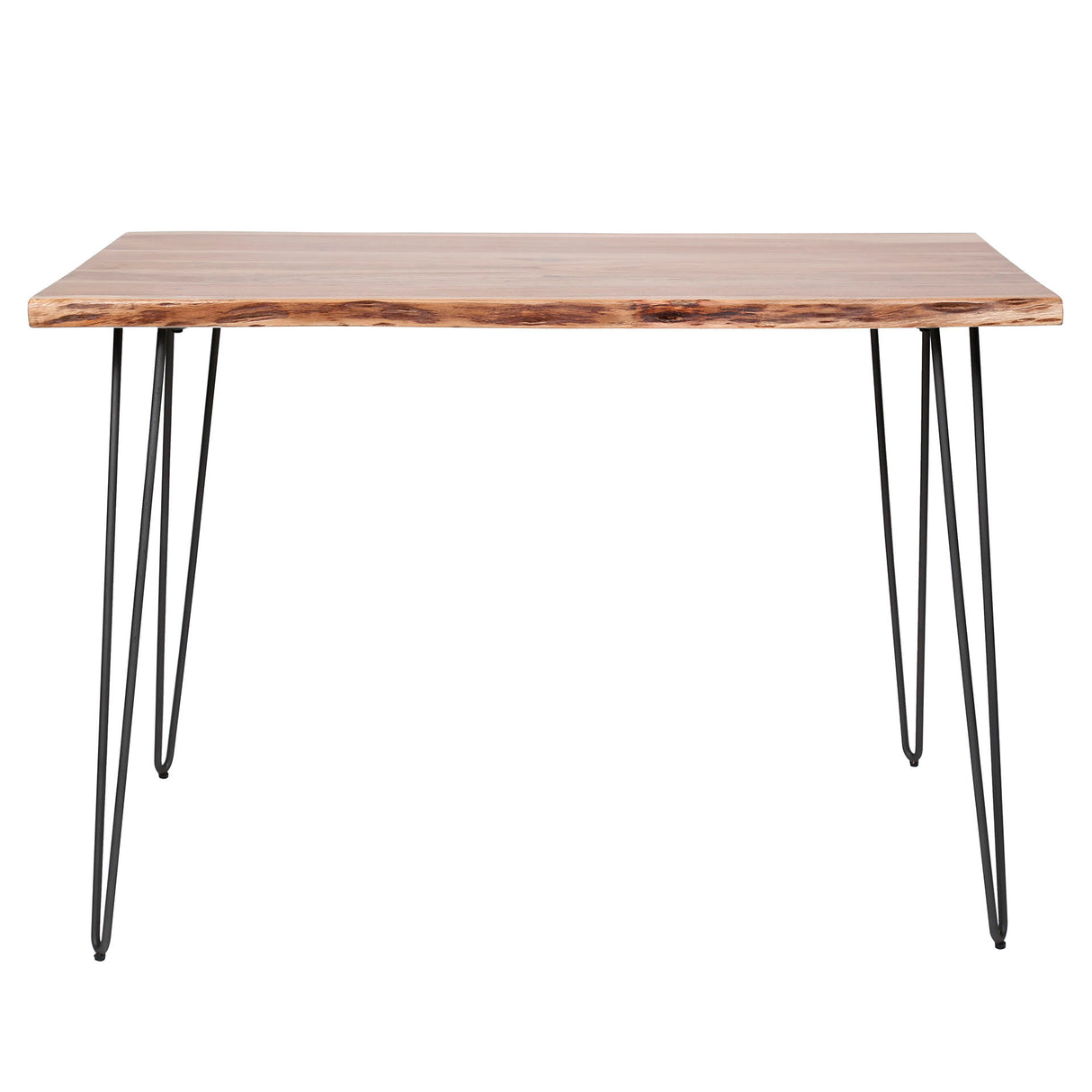Table de bar industrielle en bois d'acacia Elin 130 cm