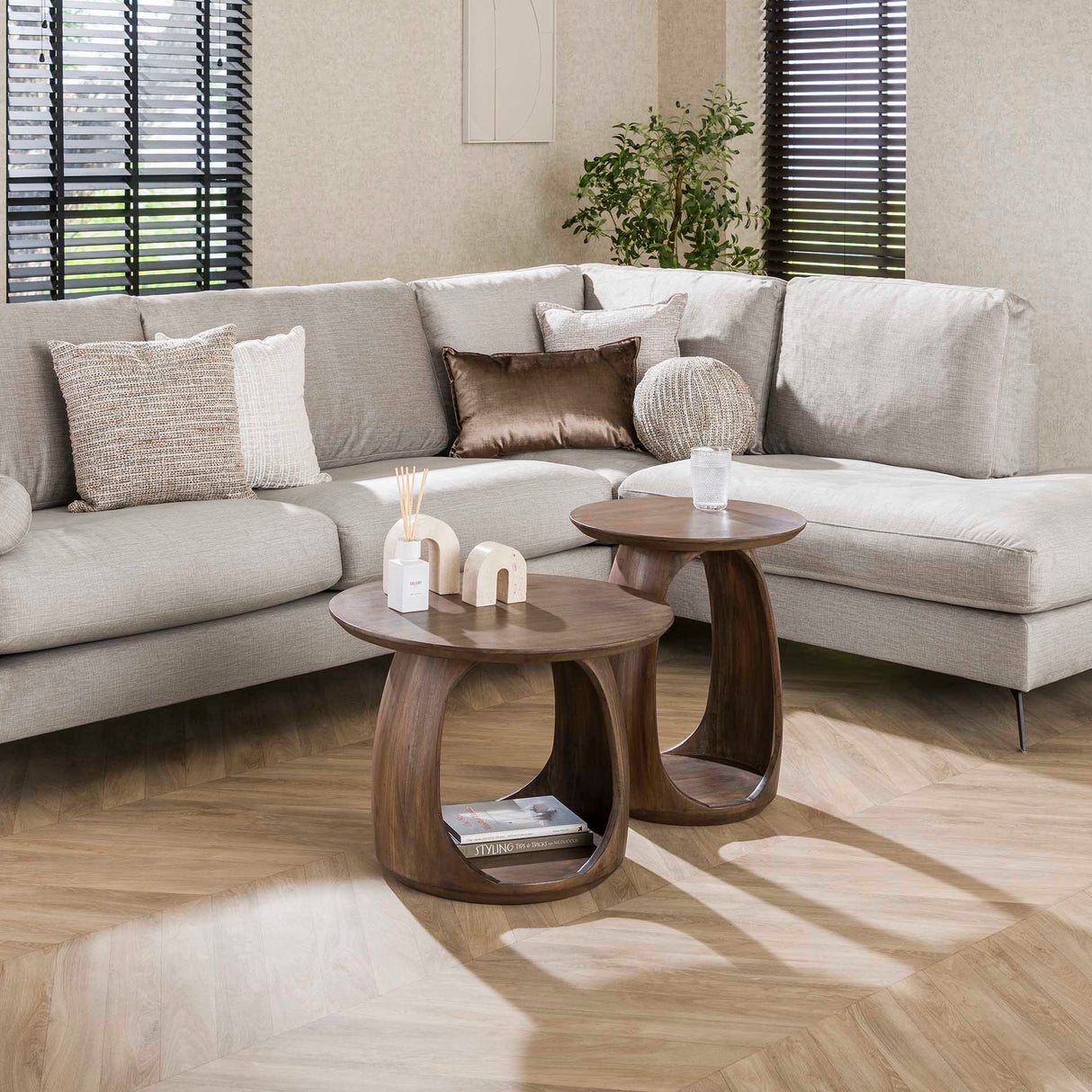 Table d'appoint Juno Acacia Marron 45x45x56 cm