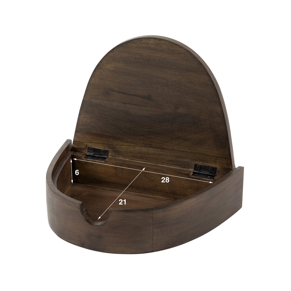 Ensemble de Tables de Nuit Demi-circulaires Flottantes 2 – Acacia