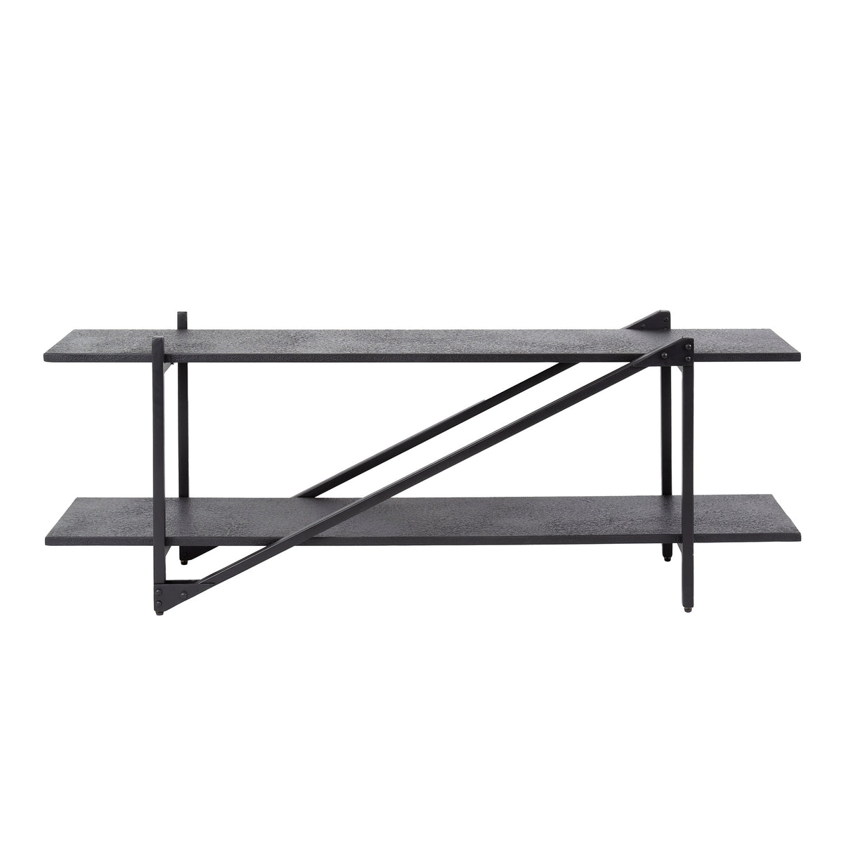 Meuble TV Loek Gris Métal 140 cm
