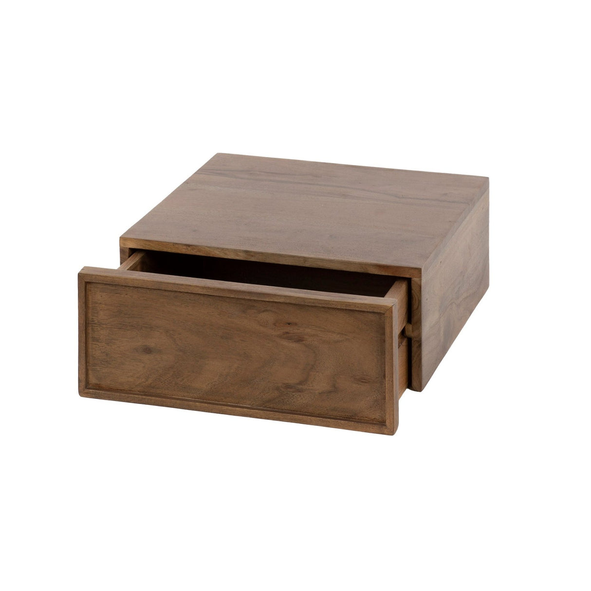 Table de chevet flottant en acacia drift brown industriel