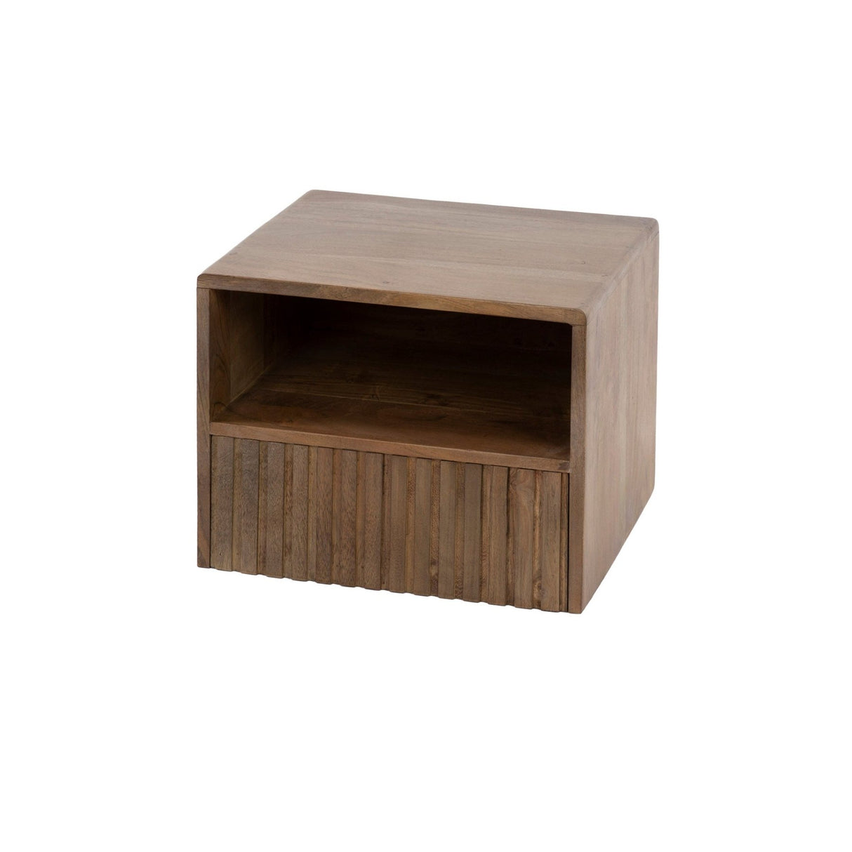 Table de nuit flottante Acacia Drift Brown – 1 tiroir