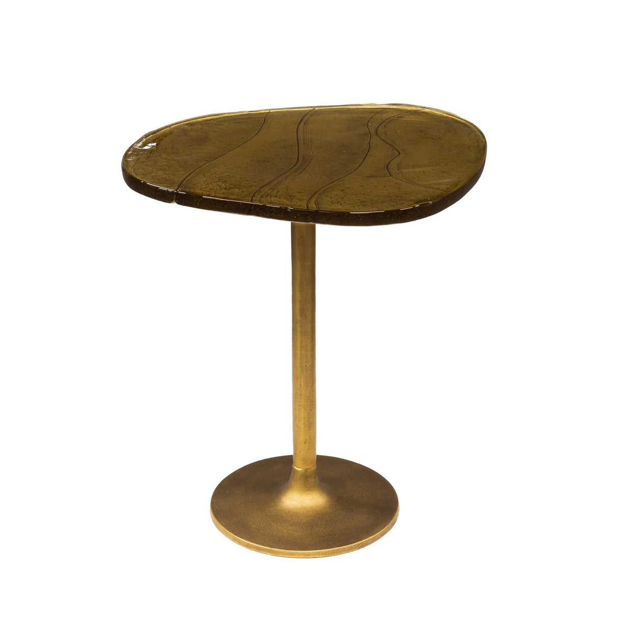 Table d'appoint Aurora M - Or Antique 50x55 cm