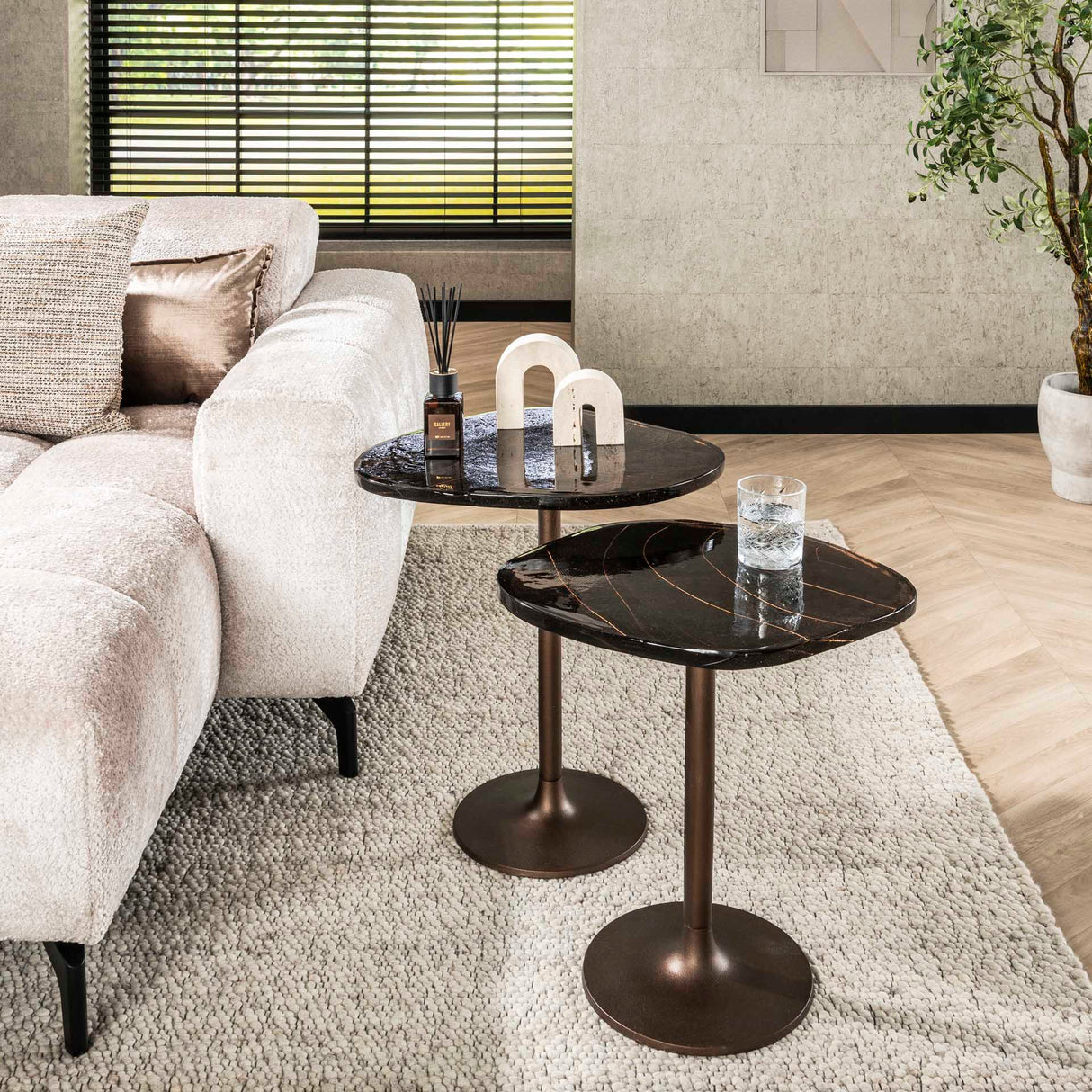 Table d'appoint Aris S – Cuivre antique 53x42x50 cm