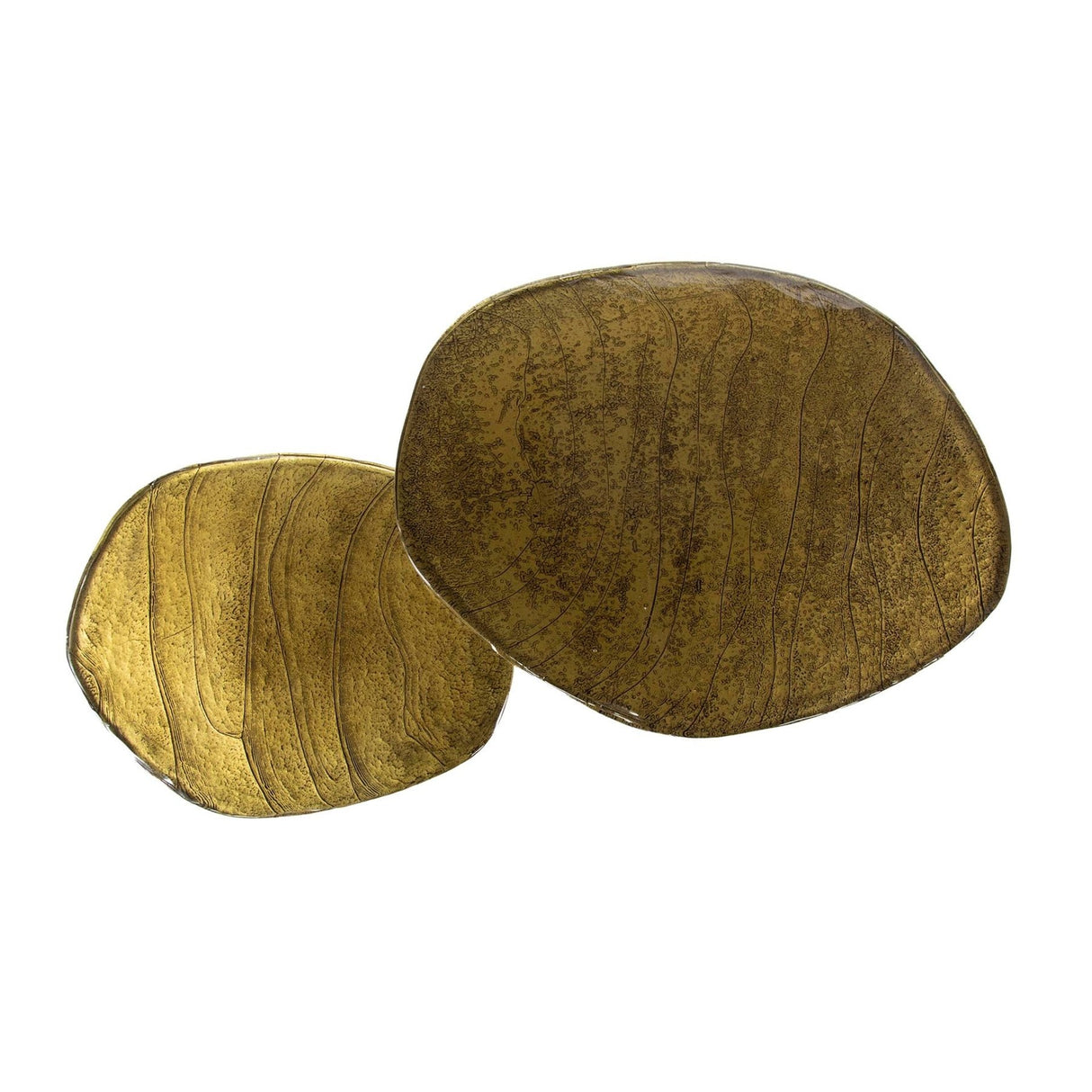 Ensemble de tables basses Aurelia – Or Antique – Ensemble de 2