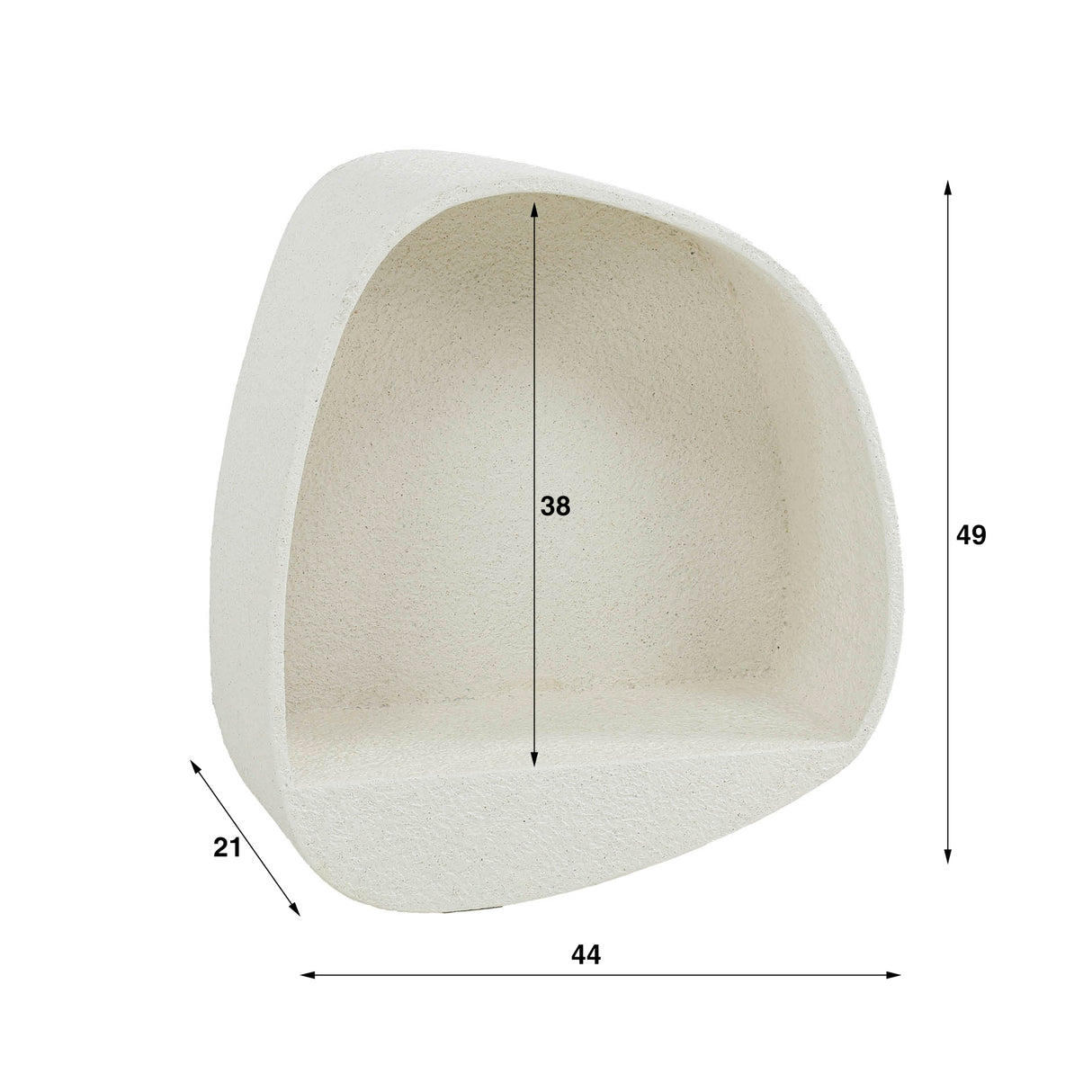 Etagère murale Zaya en marbre organique composite