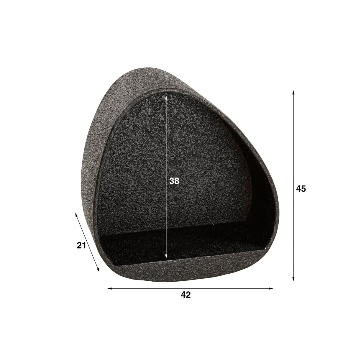 Étagère Triangle métallique gris foncé 42x21 cm Aeris
