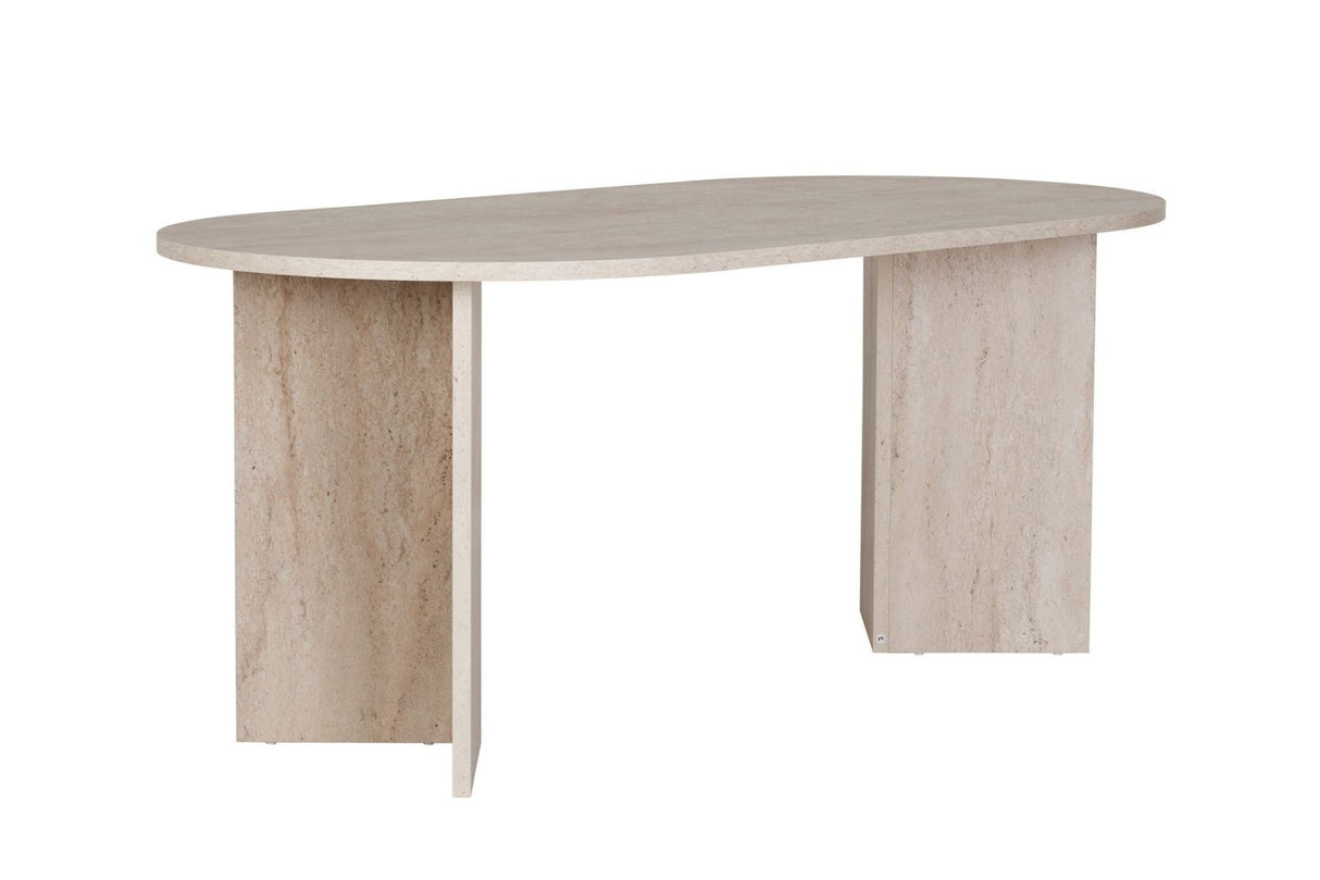Sablin Table en mélamine Travertin 180x89,5x75 cm