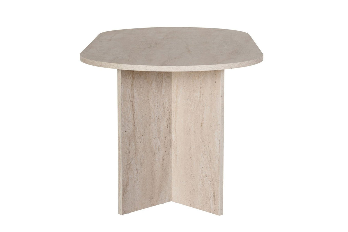 Sablin Table en mélamine Travertin 180x89,5x75 cm
