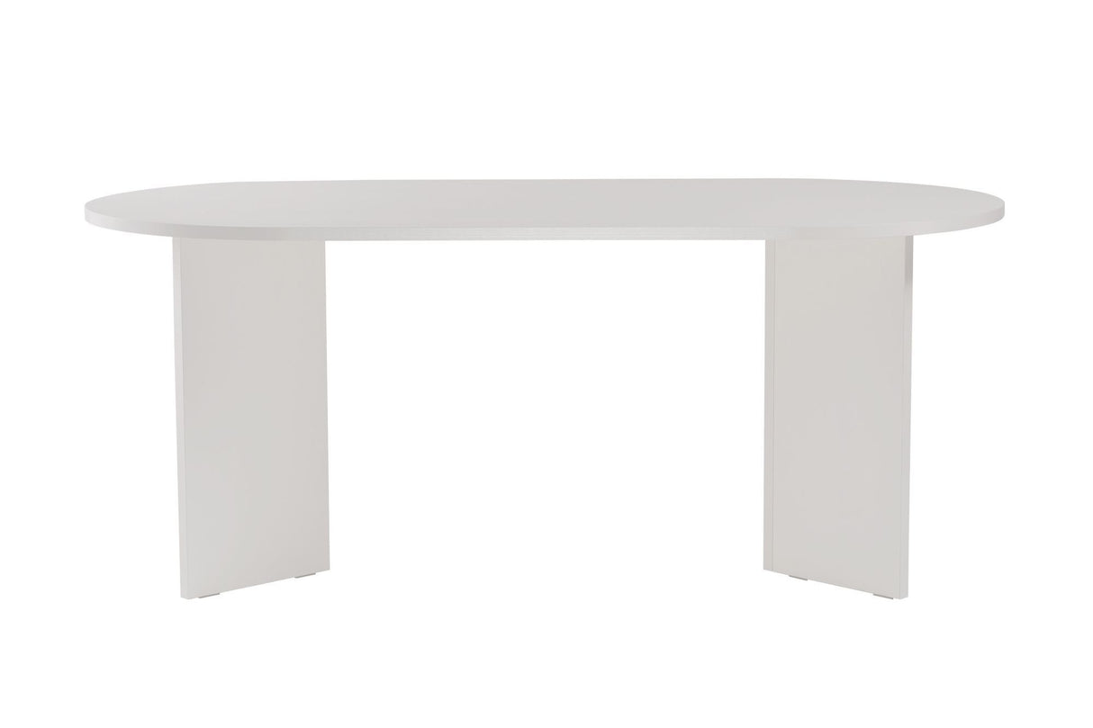 Sablin Table à manger en bois blanc 180x89,5x75 cm Bois Blanc Mélamine