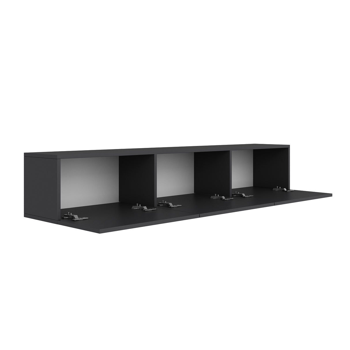 Etagère murale West anthracite 150 cm Bois mélaminé