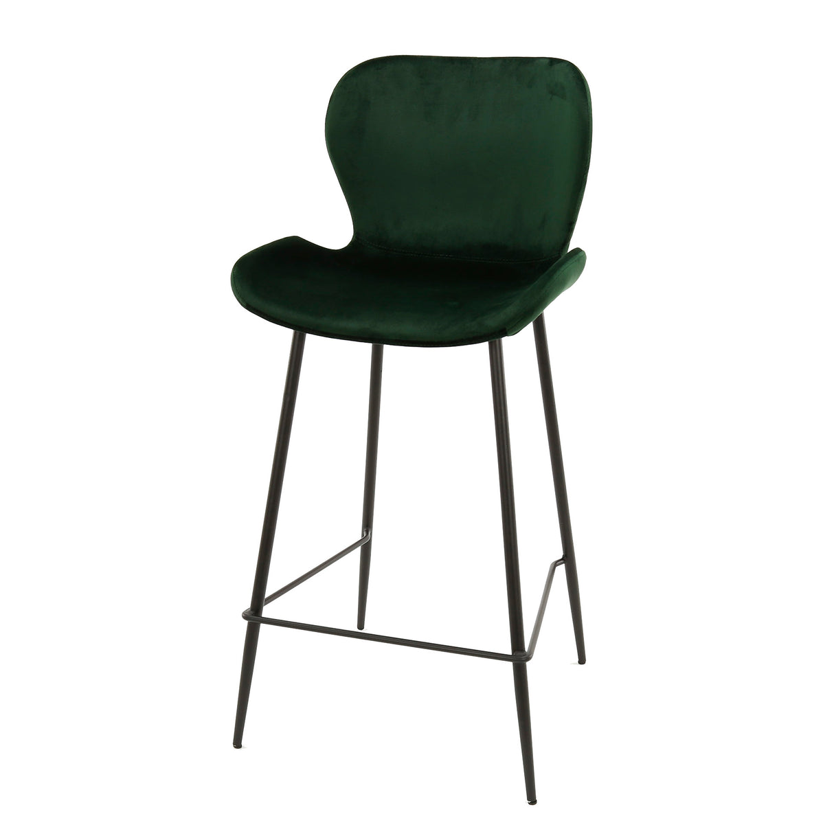 Ensemble de 4 tabourets de bar Argo Velours Vert