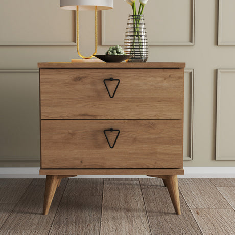 Table de chevet versa chêne mélamine 52x55.1x45 cm