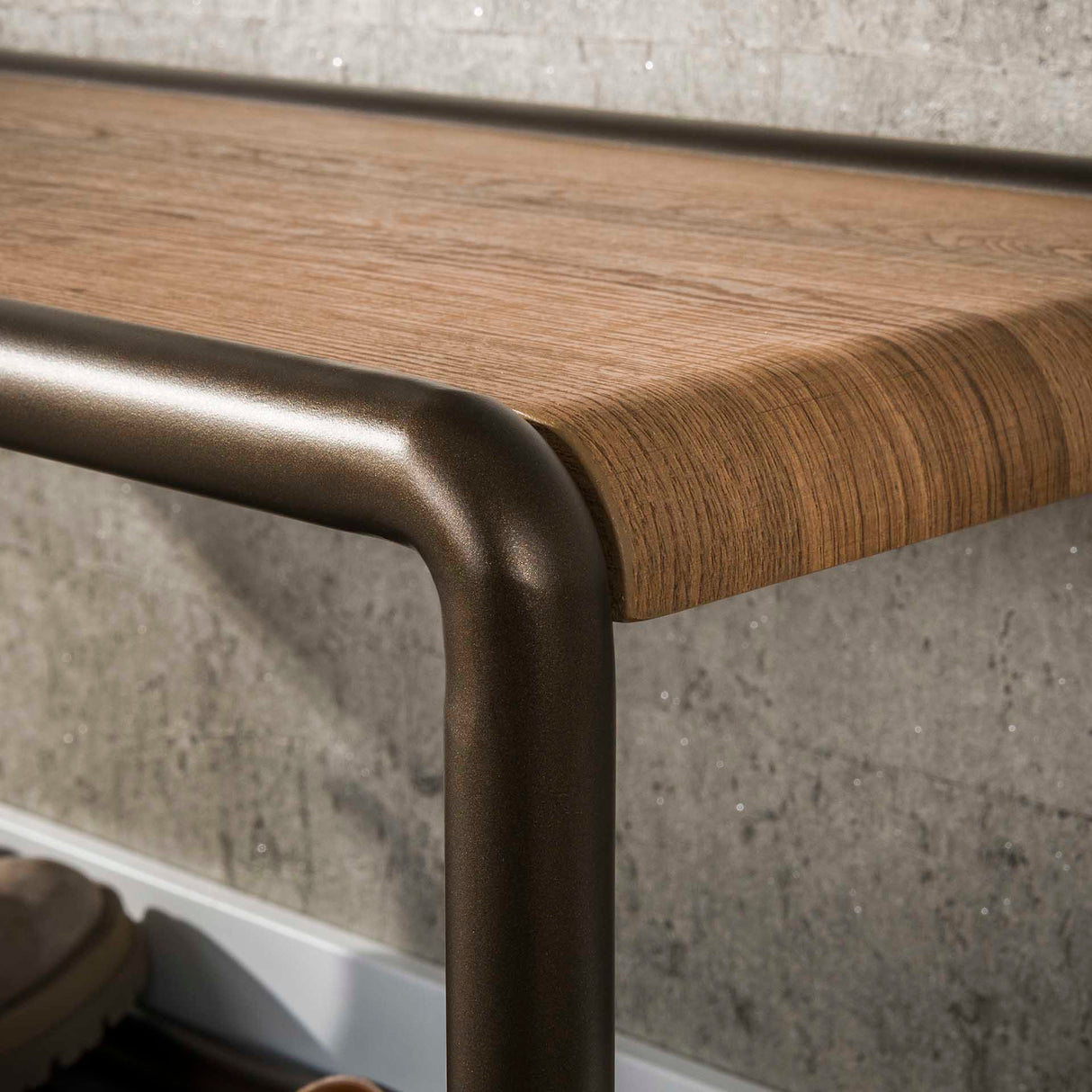Banc à chaussures Senna Drift marron 80x35 cm