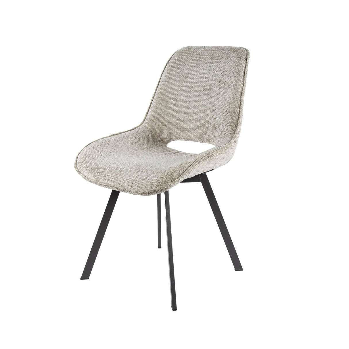 Ensemble de 4 chaises de salle à manger Riviera Rich sable pivotantes