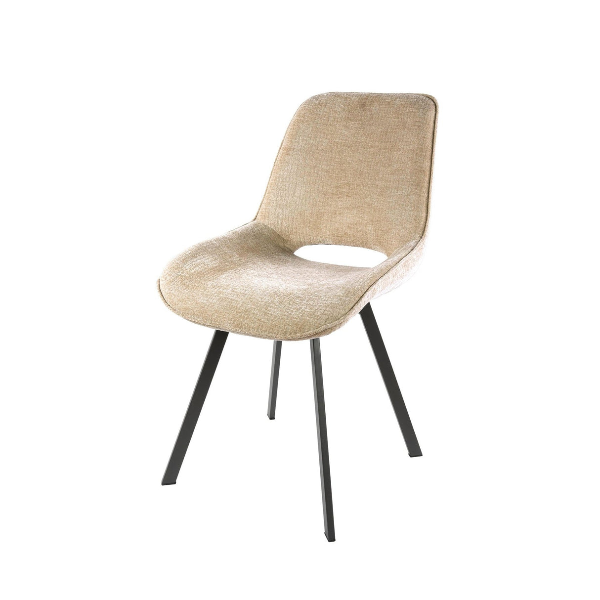 Lot de 4 chaises de salle à manger pivotantes Avero Jaroq sable