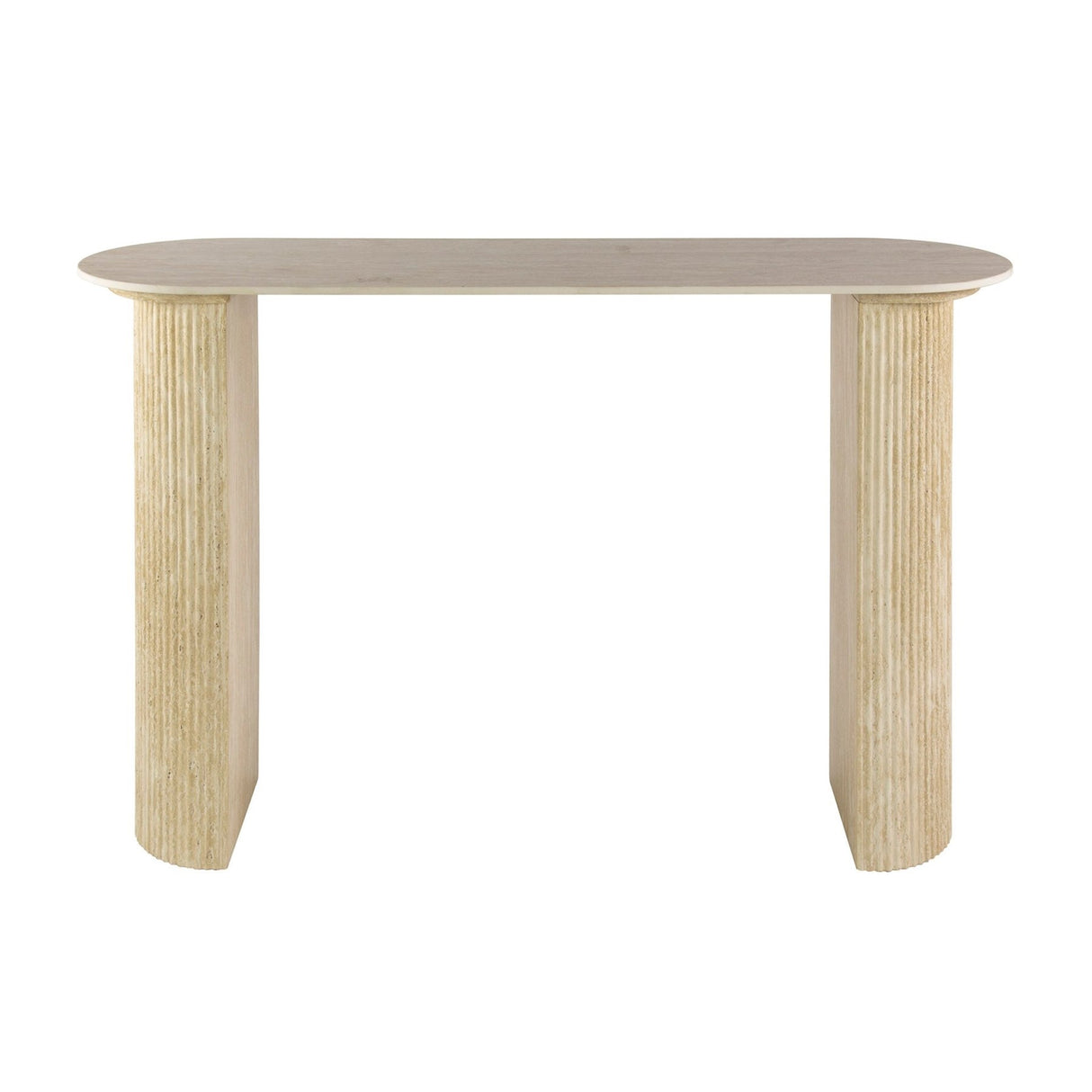 Coiffeuse moderne Archon en céramique travertin 120 cm