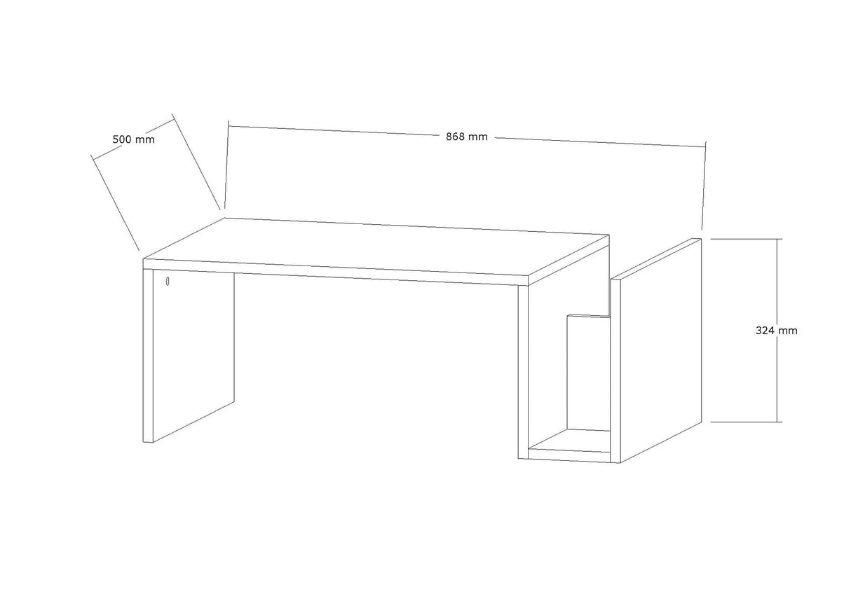 Salontafels - Salontafel Rechthoekig Travertin - 87x50 cm - Mebo - Dimehouse