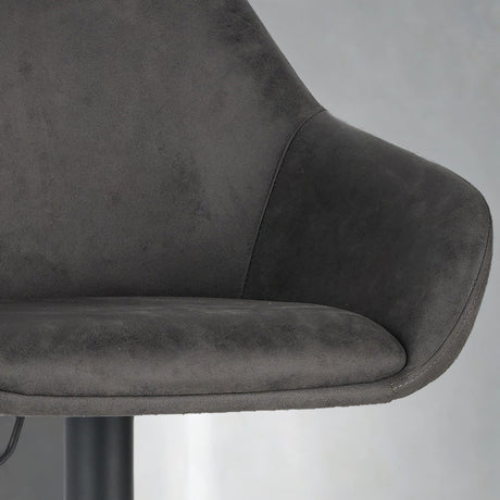 Venom Tabouret de bar Anthracite Eco-cuir - Tabouret de bar pivotant réglable avec accoudoirs