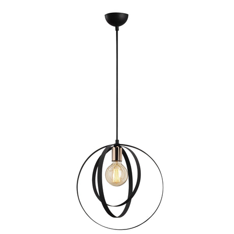 Suspension 1-lumière Noir Métal Thorn
