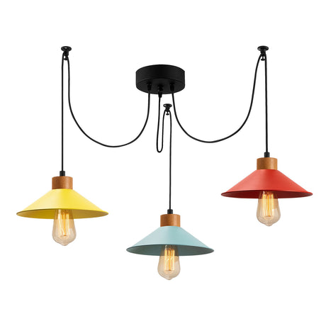 Suspension Multicolore 3 lumières Métal Virtu