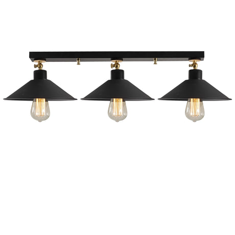 Suspension 3 lumières Noir Métal Allure