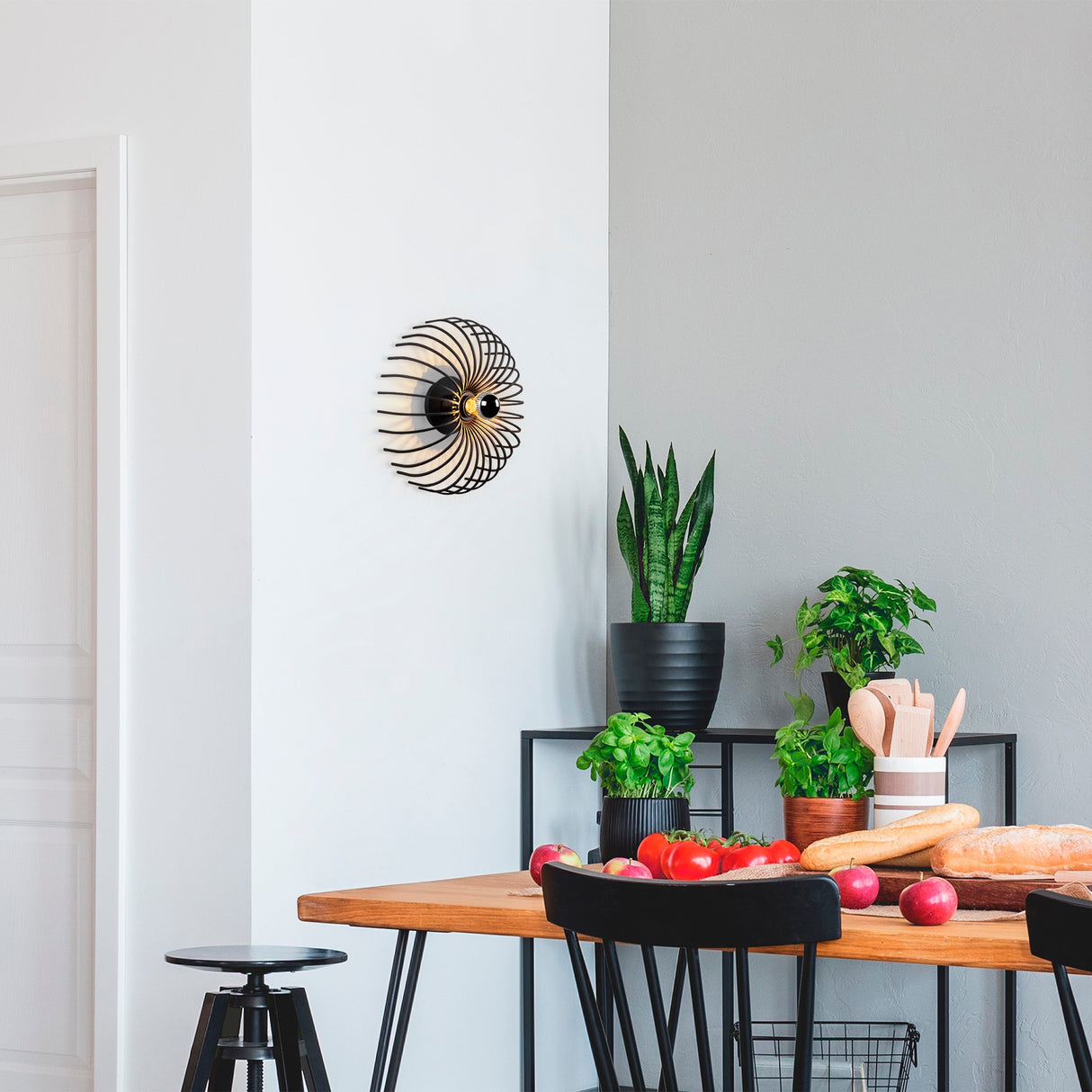 Applique Murale Noir Métal Poise