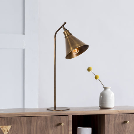 Lampe de table en métal couleur bronze Crimson