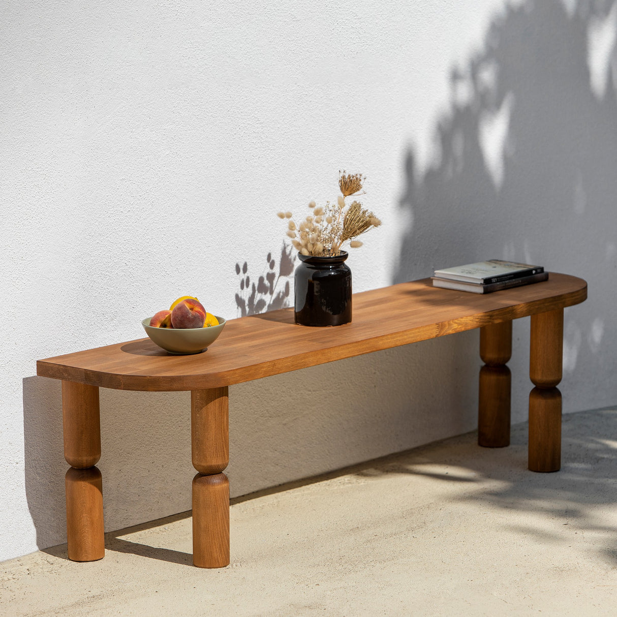 Meuble TV Ida Noyer Bois 140x40x35 cm