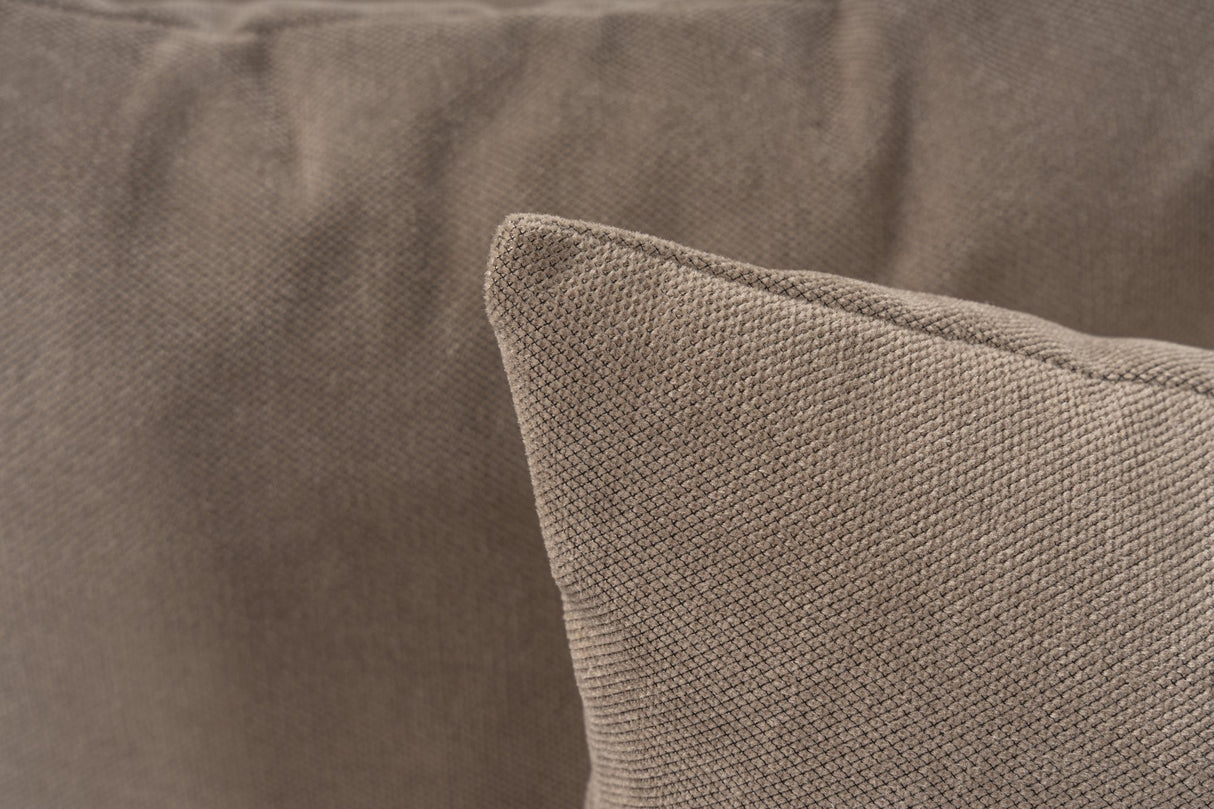 Canapé d'angle XXL modulaire cappuccino en lin 430 cm Sora