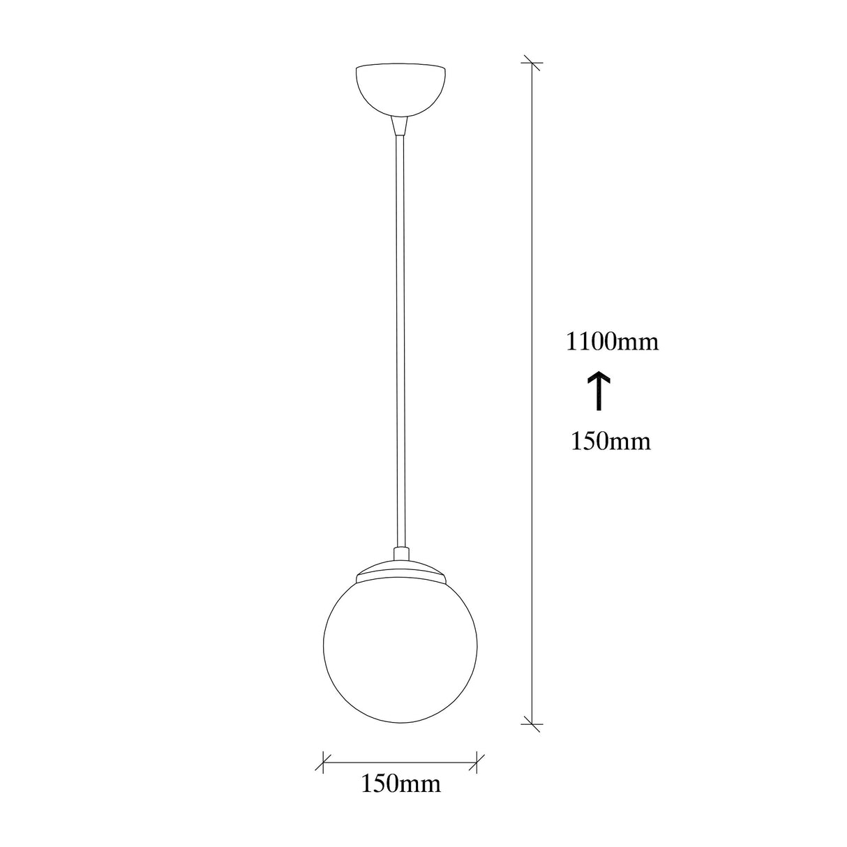 Suspension en verre jaune Comet